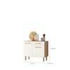 Balcão Para Cozinha 90cm Lemon Carvalho/Off White Nicioli