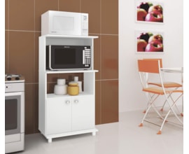 Balcão para Microondas 2 Portas BL3301 Branco Tecno Mobili Balcão para Microondas 2 Portas BL3301 Branco Tecno Mobili