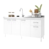 Balcão Para Pia 4 Portas 160CM Branco Pop Indekes