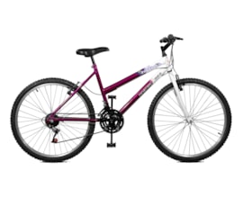 Bicicleta 26 Emotion 18 Marchas Aro 26 Violeta/Branco Master Bike Bicicleta 26 Emotion 18 Marchas Aro 26 Violeta/Branco Master Bike