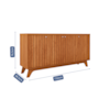 Buffet 4 Portas 100% MDF Isa Cinamomo Cimol