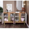 BUffet 4 Portas Eva Off White/Nature Cimol Móveis