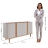 BUffet 4 Portas Eva Off White/Nature Cimol Móveis