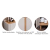 BUffet 4 Portas Eva Off White/Nature Cimol Móveis