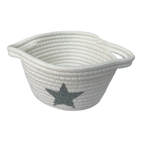 Cesta Decorativa Branca Estrela Casa Aberta Brasil Cesta Decorativa Branca Estrela Casa Aberta Brasil
