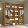 Closet 100% MDF 4 Gavetas 230 cm NT6060 Freijó Amoudi Móveis