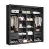 Closet 100% MDF 4 Gavetas 230 cm NT6060 Preto Tx Amoudi Móveis