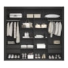 Closet 100% MDF 4 Gavetas 230 cm NT6060 Preto Tx Amoudi Móveis