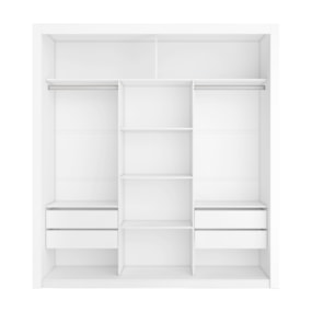 Closet Casal 4 Gavetas 100% MDF Branco Amoudi Móveis