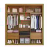 Closet Casal 4 Gavetas 100% MDF Freijó Amoudi Móveis