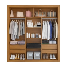 Closet Casal 4 Gavetas 100% MDF Freijó Amoudi Móveis Closet Casal 4 Gavetas 100% MDF Freijó Amoudi Móveis