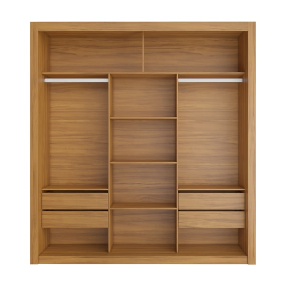Closet Casal 4 Gavetas 100% MDF Freijó Amoudi Móveis