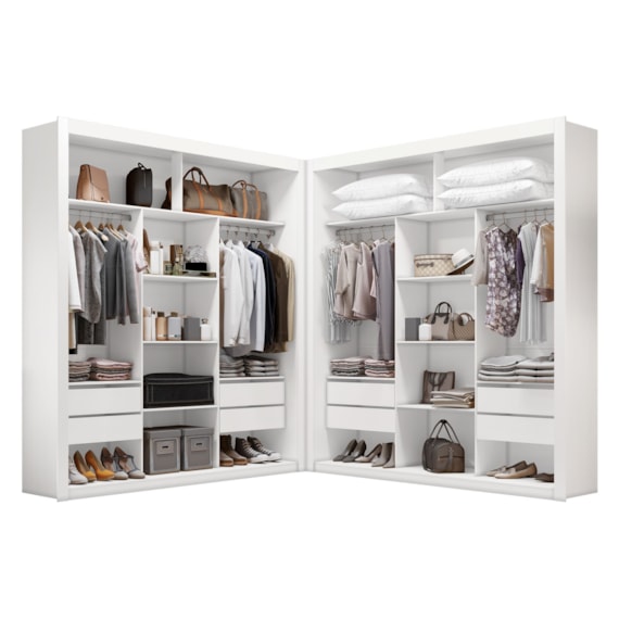 Closet Casal Premium 8 Gavetas 100% MDF Amoudi Móveis