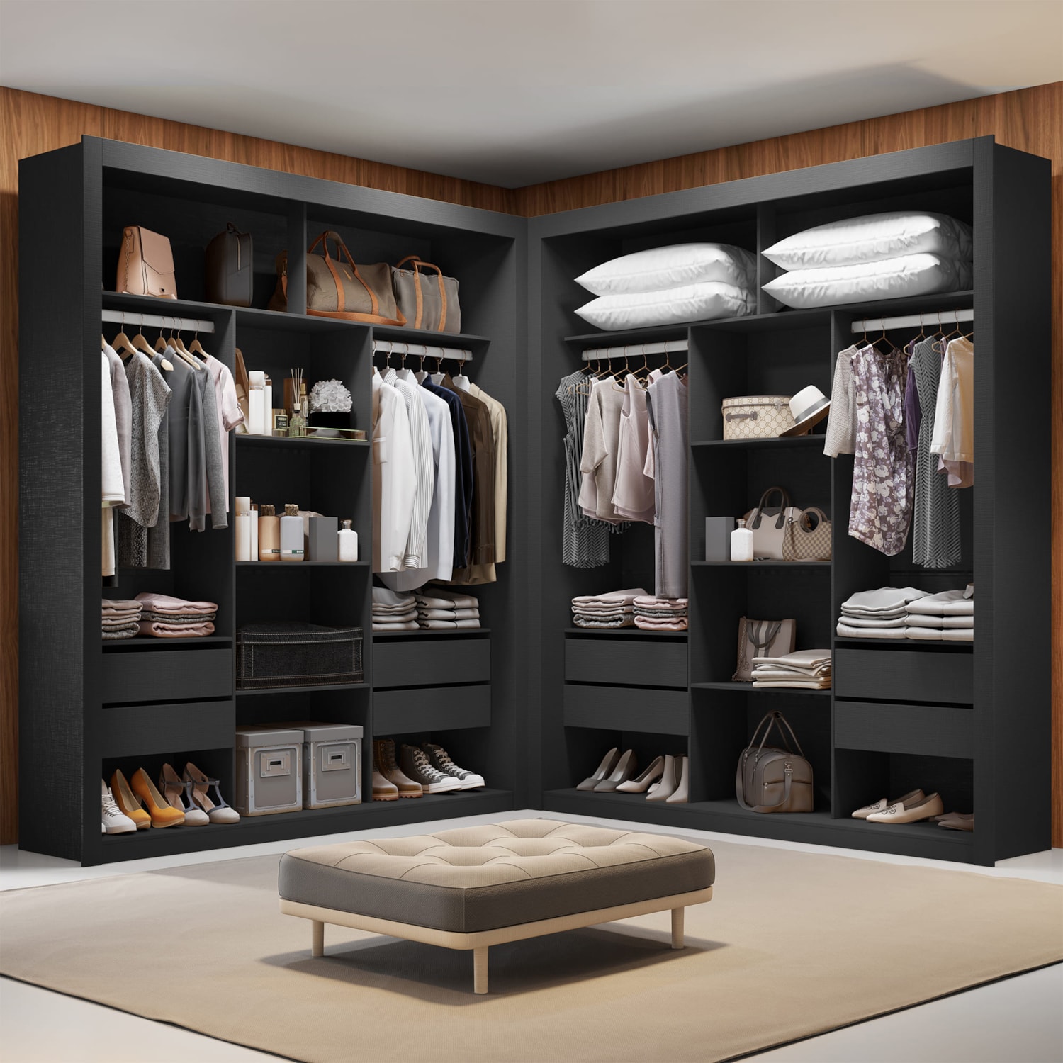 Closet Casal Premium 8 Gavetas Amoudi M veis Casa Aberta Brasil