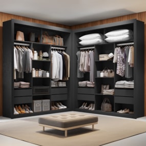 Closet Casal Premium 8 Gavetas Amoudi Móveis Closet Casal Premium 8 Gavetas Amoudi Móveis