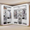 Closet Modulado 6 Gavetas 100% MDF Branco Amoudi Móveis
