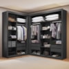 Closet Modulado 6 Gavetas 100% MDF Preto Amoudi Móveis