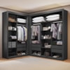 Closet Modulado 6 Gavetas Preto Amoudi Móveis