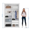 Closet Modulado 8 Gavetas 15 Prateleiras 100% MDF Branco Amoudi Móveis