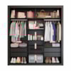 Closet Modulado 8 Gavetas 15 Prateleiras 100% MDF Preto Amoudi Móveis