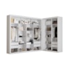 Closet Modulado Duplo 6 Gavetas Branco MDF Amoudi Móveis 