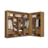 Closet Modulado Duplo 6 Gavetas Freijó MDF Amoudi Móveis 
