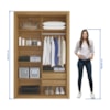 Closet Modulado Duplo 6 Gavetas Freijó MDF Amoudi Móveis 