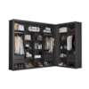 Closet Modulado Duplo 6 Gavetas Preto MDF Amoudi Móveis 