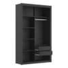 Closet Modulado Duplo 6 Gavetas Preto MDF Amoudi Móveis 