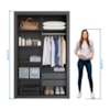 Closet Modulado Duplo 6 Gavetas Preto MDF Amoudi Móveis 