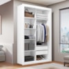 Closet Solteiro 2 Gavetas 100% MDF Branco Amoudi Móveis
