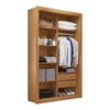 Closet Solteiro 2 Gavetas 100% MDF Freijó Amoudi Móveis