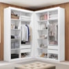 Closet Solteiro Premium 4 Gavetas 100% MDF Branco Amoudi Móveis