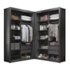 Closet Solteiro Premium 4 Gavetas 100% MDF Preto Tx Amoudi Móveis
