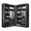 Closet Solteiro Premium 4 Gavetas Preto Tx Amoudi Móveis