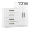 Cômoda 2 Portas 4 Gavetas Aurea Branco Demobile