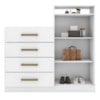 Cômoda 2 Portas 4 Gavetas Aurea Branco Demobile