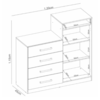 Cômoda 2 Portas 4 Gavetas Aurea Branco Demobile