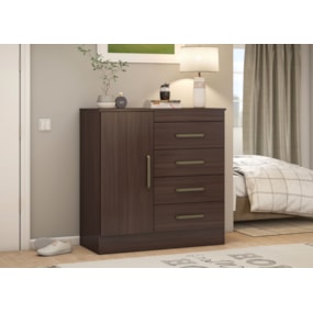 Cômoda 4 Gavetas 1 Porta Montevideu Café Touch Demóbile