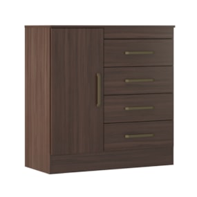 Cômoda 4 Gavetas 1 Porta Montevideu Café Touch Demóbile