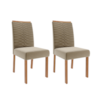 Conjunto 2 Cadeiras Clarice Madeira/Joli Cimol
