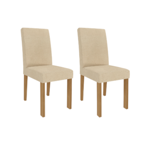 Conjunto Com 2 Cadeiras Maia Nature/Gengibre Cimol