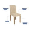 Conjunto Com 2 Cadeiras Maia Nature/Gengibre Cimol