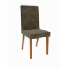 Conjunto de 2 Cadeiras Bella 100% MDF Freijó/Tecido Capuccino Indekes