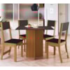 Conjunto Mesa Com 4 Cadeiras Talita Freijó/Chumbo Indekes