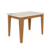 Conjunto Mesa Suécia 1,20cm com 4 cadeiras Freijó/Tecido Capuccino Indekes