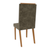 Conjunto Mesa Suécia 1,20cm com 4 cadeiras Freijó/Tecido Capuccino Indekes