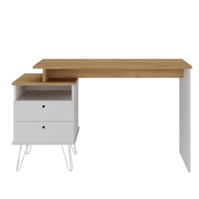 Conjunto Para Escritório 2 Escrivaninhas Plus Olmo/Branco Artany