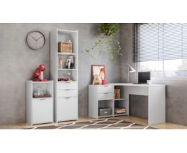 Conjunto para escritório com Mesa NT2060 e Armários NT2050 Cor Branco Notável Móveis Conjunto para escritório com Mesa NT2060 e Armários NT2050 Cor Branco Notável Móveis