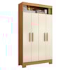 Conjunto Para Escritório com Mesa NT2105 e Armário NT4040 Freijó/Off White Notável
